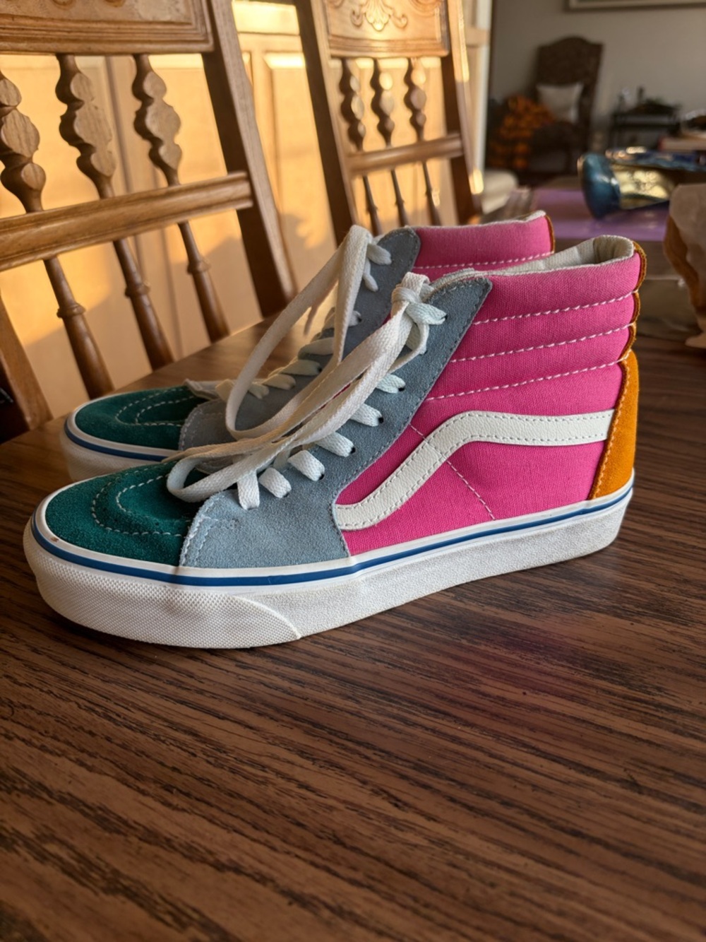 Vans Color block skate sneakers, sz 7, Excellent condition